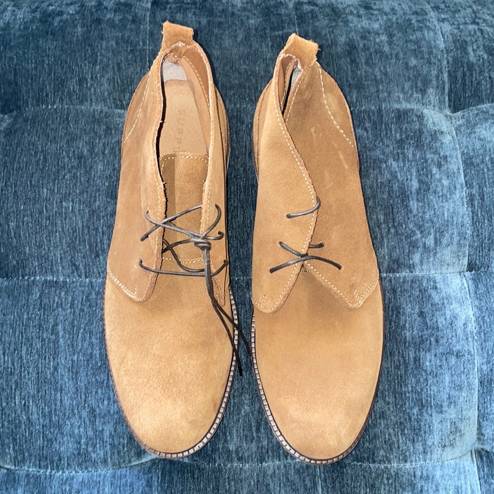 Supply Lab Mens Brown Suede Lace Up Shoes Size 13